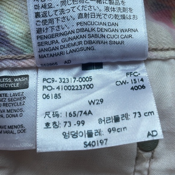 Levi's 501 Rare Button Fly Distressed Cut-Off Raw Hem Grunge Tie Dye Shorts - Picture 15 of 16